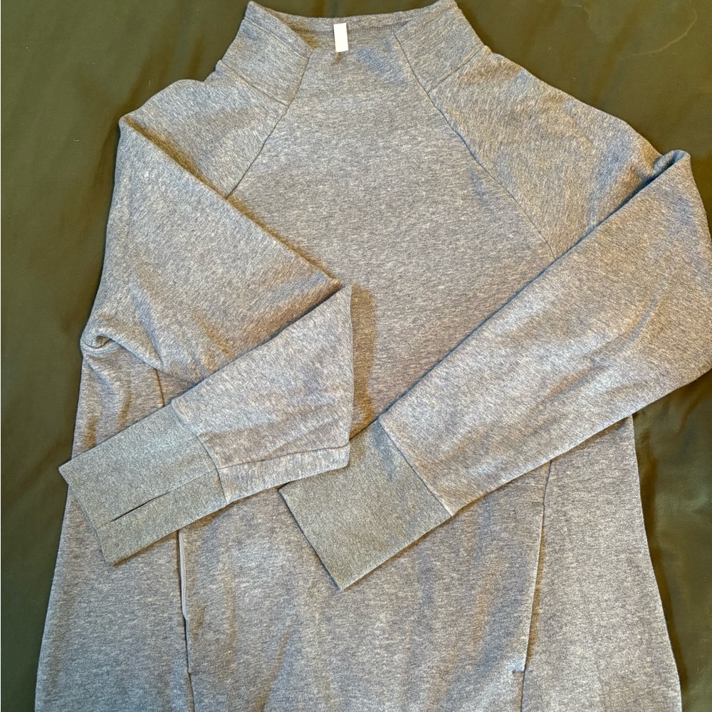 Fabletics Light Gray Women's Mock Neck Sweatshirt - image 1